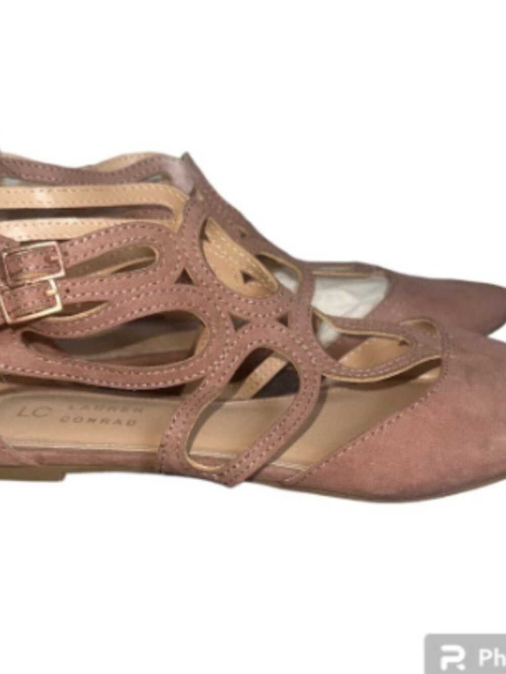 LC Lauren Conrad Faux Suede Pink Flats - Picture 3 of 8
